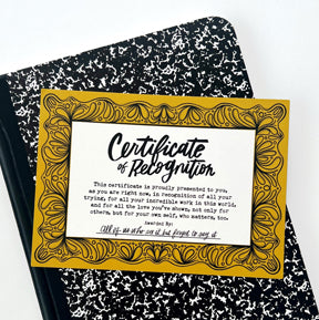 Certificate of Recognition